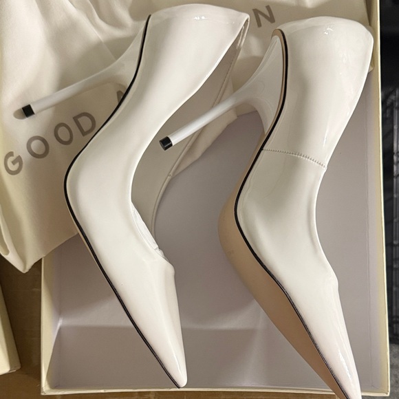 Good American Cream Pointed Heels - Picture 3 of 4